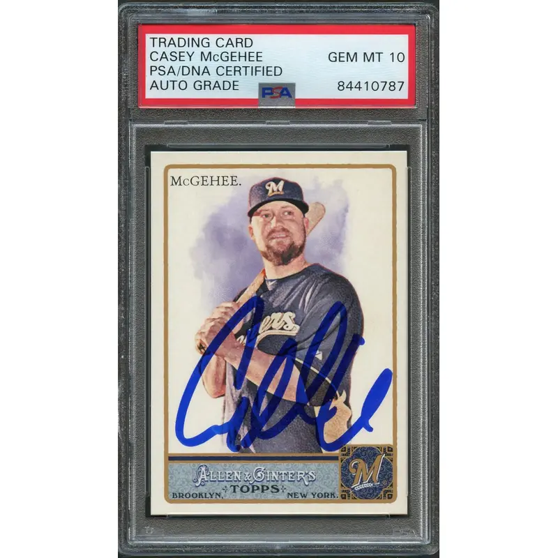 2011 Topps Allen and Ginter #161 Casey McGehee Signed Card PSA Slabbed Auto Brewers