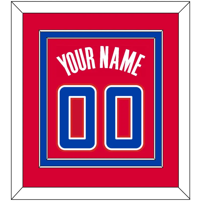 Los Angeles Name & Number - Road Red (2013-2015) - Double Mat 2