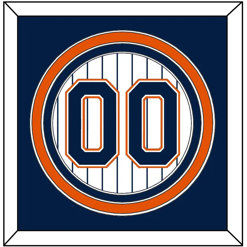 San Diego Number - Home White Pinstripes (1991-2001)- Triple Mat 2