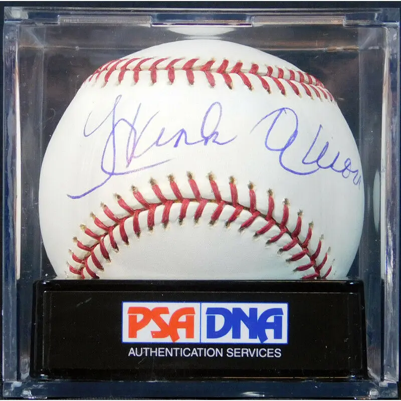 Hank Aaron Signed Major League Baseball PSA DNA Graded GEM MINT 10