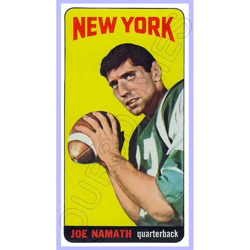 Joe Namath 1965 Topps Tall Boy Football Reproduction Card - 4393