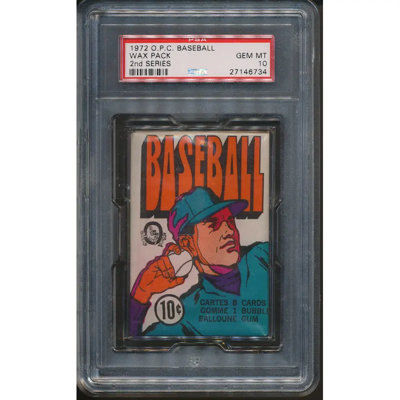 1972 OPC O-Pee-Chee Baseball Unopened Ser 2 Wax Pack PSA 10