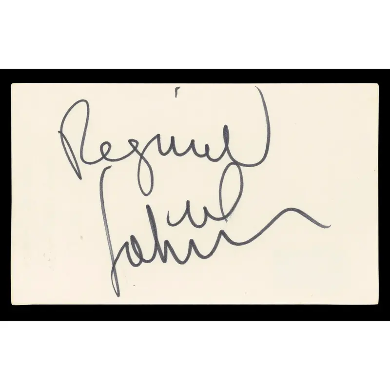 Reginald VelJohnson Family Matters Authentic Signed 3x5 Index Card BAS #BL98786