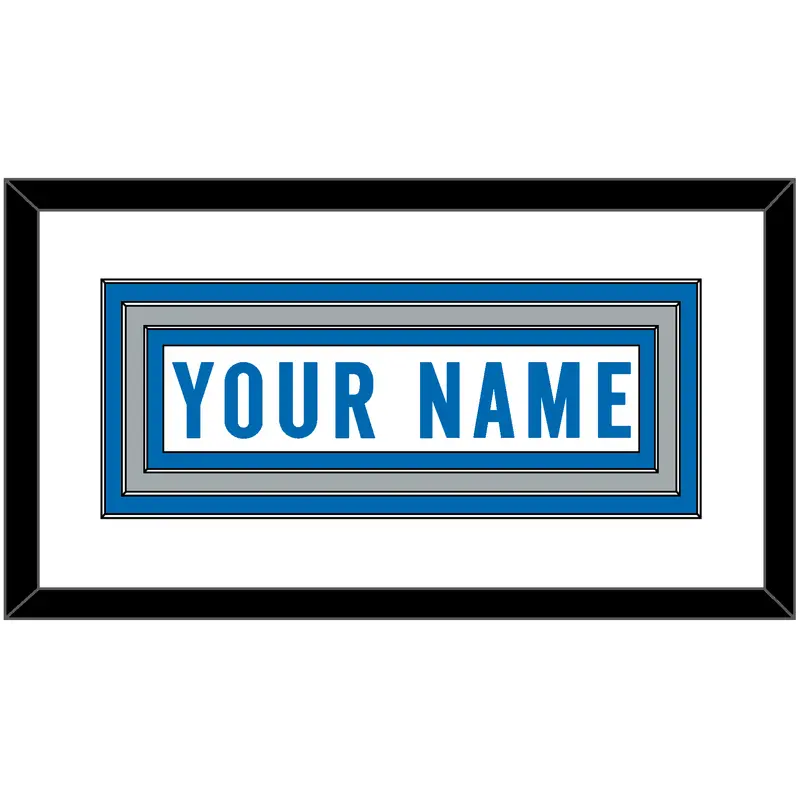 Detroit Nameplate - Road White (2017-2023) - Triple Mat 1