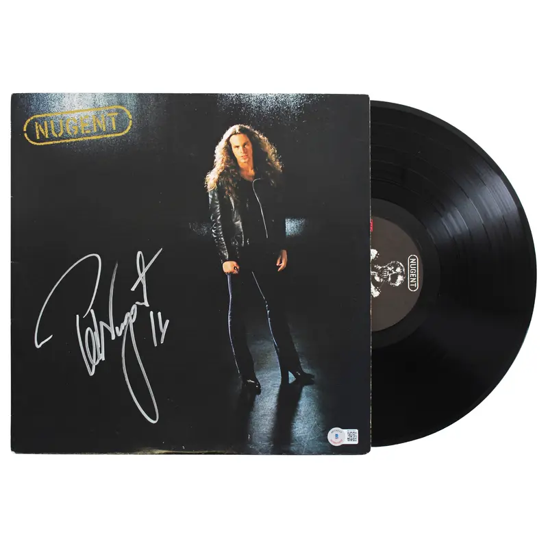 Ted Nugent Authentic Signed Nugent Album Cover W/ Vinyl Autographed BAS #BC01107
