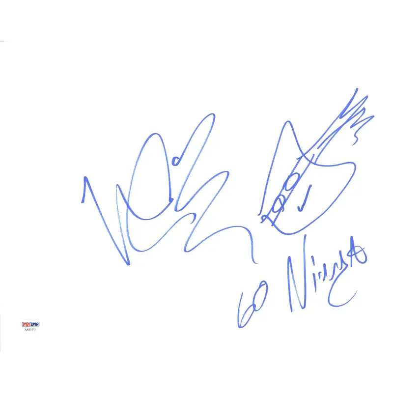 Vanilla Ice "Go Ninja" Signed 11x14 Hand Drawn Ninja Turtles Sketch PSA #AA82473