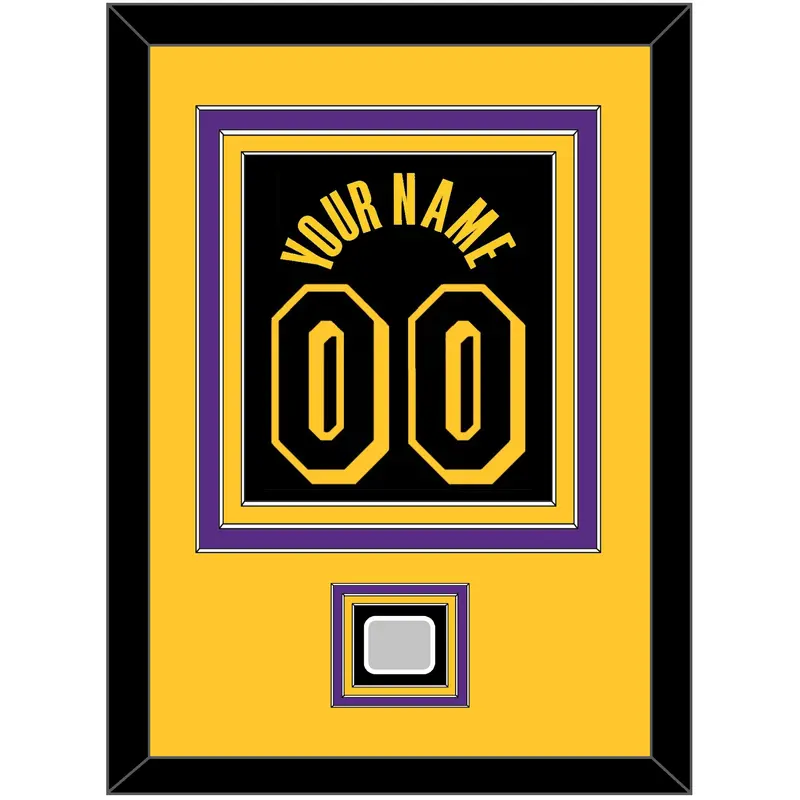 Los Angeles Name & Number With Champions Patch - Black Mamba (2017-2018, 2020) - Triple Mat 4