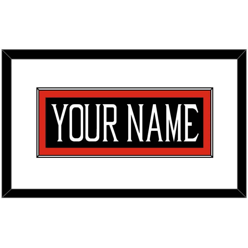 Texas Tech Baseball Nameplate - Alternate Black (2018-2019) - Single Mat 1