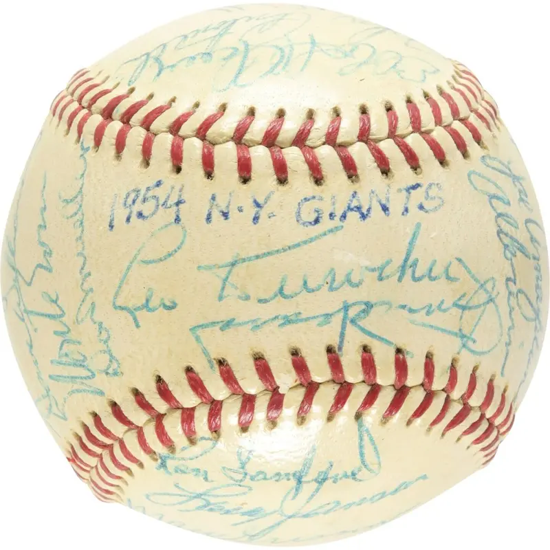 The Finest 1954 New York Giants World Series Champs Team Signed Baseball PSA DNA