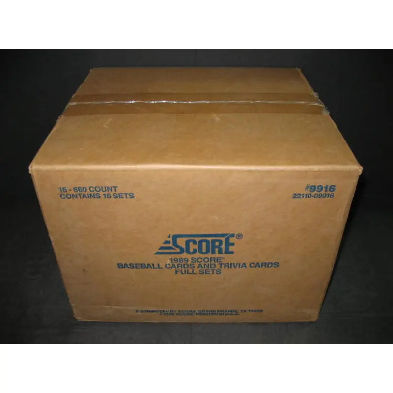 1989 Score Baseball Factory Set Case (16 Sets) (Authenticate)