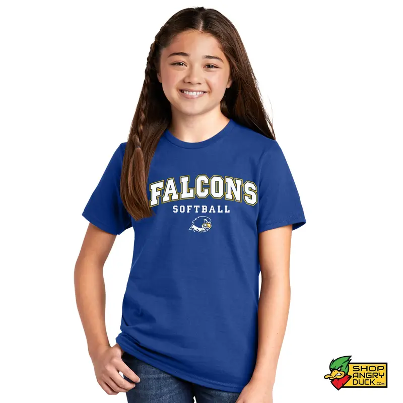 Notre Dame College Falcons Softball Youth T-Shirt 002