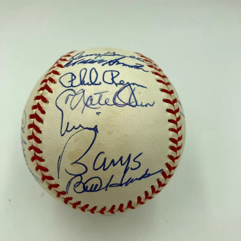 1973 Hall Of Fame Induction Signed Baseball Joe Dimaggio Lefty Grove JSA COA