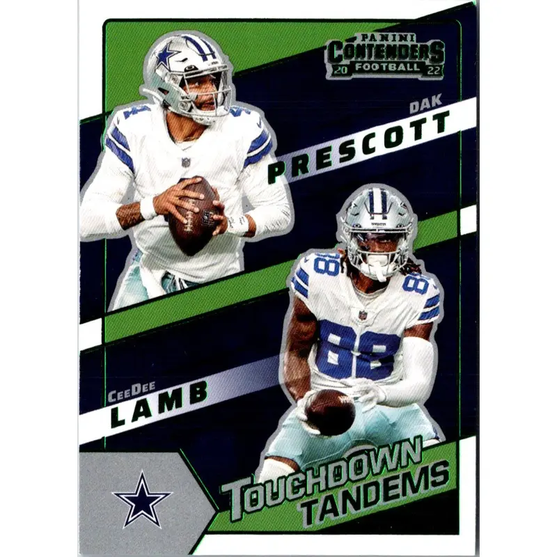 2022 Panini Contenders Touchdown Tandems CeeDee Lamb / Dak Prescott #TDT-DAL