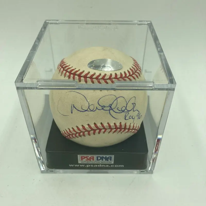 Derek Jeter Rookie Of The Year 1996 Signed Inscribed Baseball PSA DNA COA