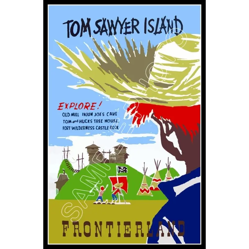 Disneyland Tom Sawyer Island Poster 11X17 - 1258