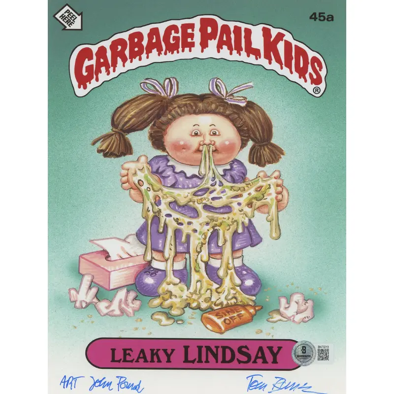 Tom Bunk Garbage Pail Kids "Art John Pound" Signed 8x10 Photo BAS #BN73213