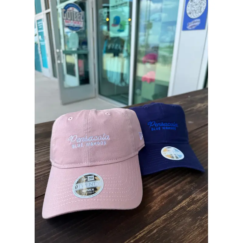 Pensacola Blue Wahoos New Era 9Twenty Throwback Script Women's Hat