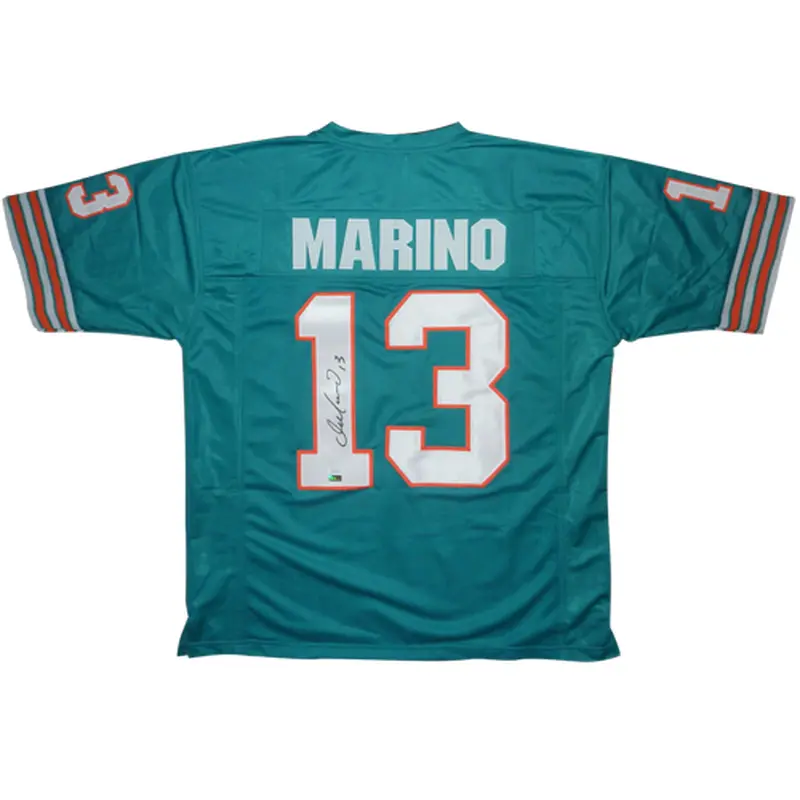 Dan Marino Autographed Miami Dolphins (Teal #13) Custom Jersey - JSA