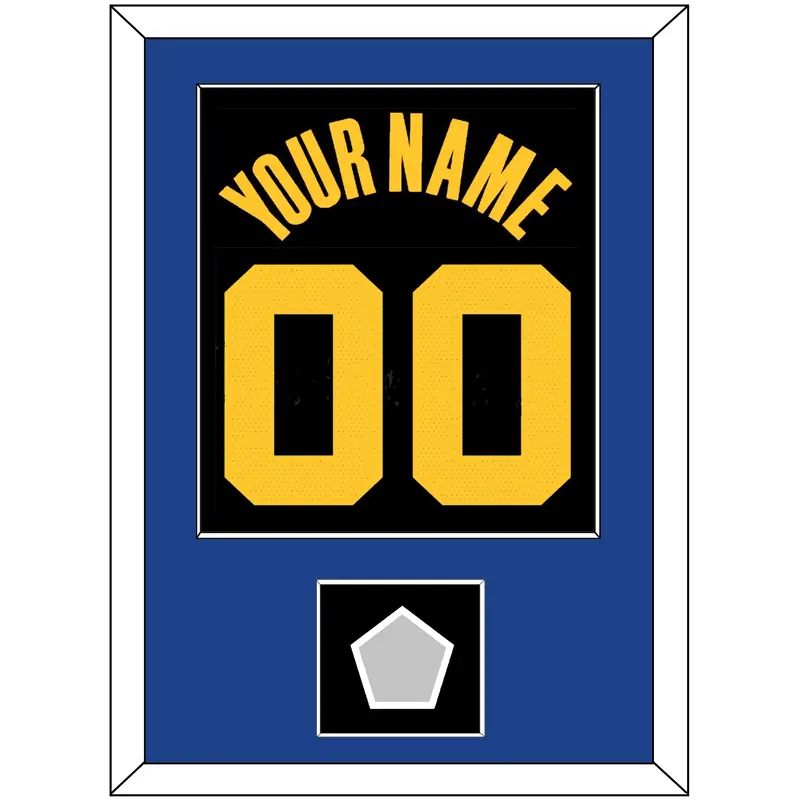 Golden State Name & Number With Champions Patch - Black City (2021-2022) - Single Mat 2