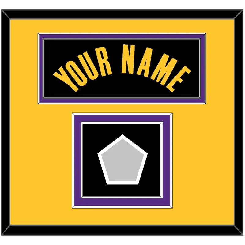 Los Angeles Name & Trophy Patch - Black Earned (2020-2021) - Double Mat 3