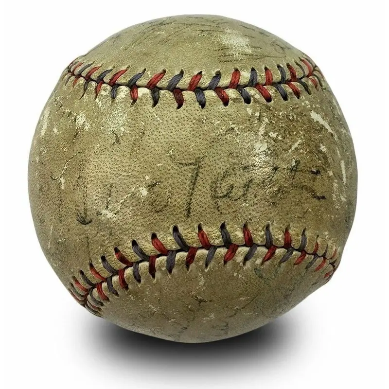 1932 Yankees World Series Champs Team Signed Baseball Babe Ruth & Lou Gehrig PSA