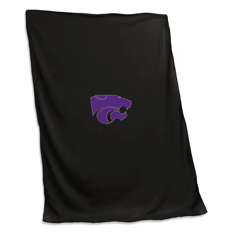 KS State Black Sweatshirt Blanket (Screened)