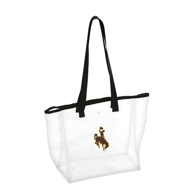 Wyoming Black Trim Stadium Clear Bag