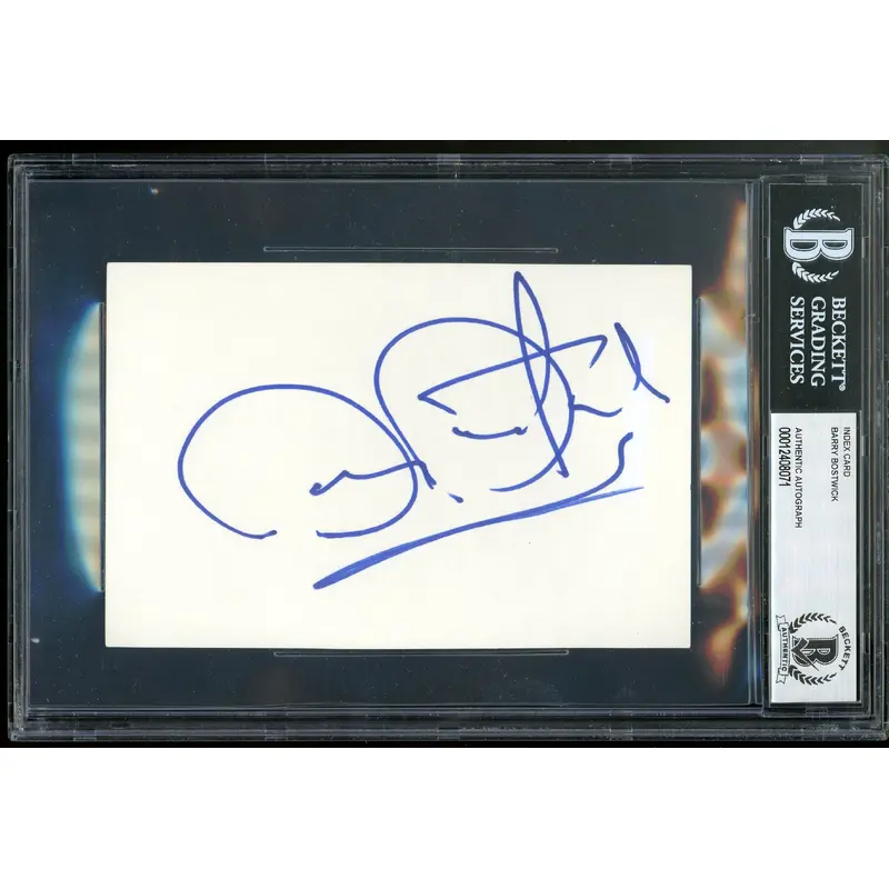 Barry Bostwick Spin City Authentic Signed 4x6 Index Card Autographed BAS Slabbed
