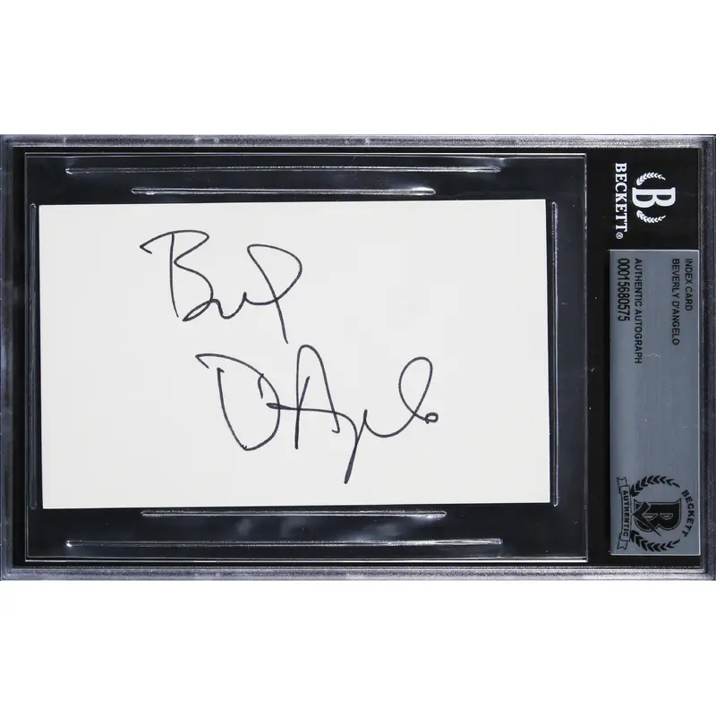 Beverly D'Angelo Christmas Vacation Signed 3x5 Index Card BAS Slabbed 1