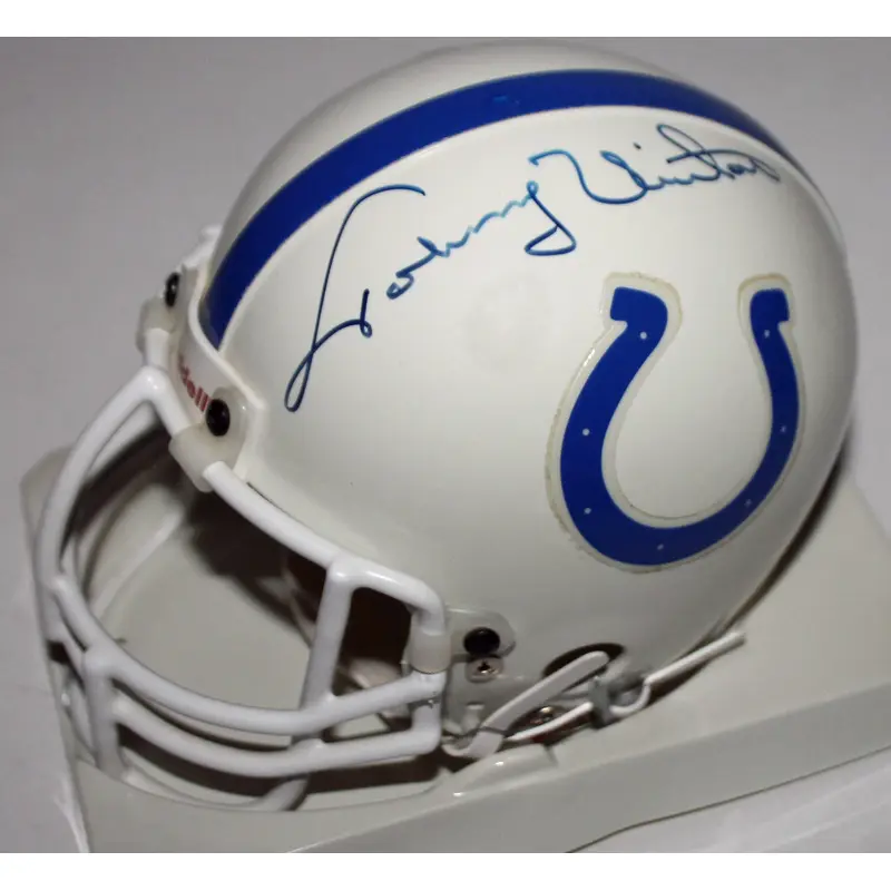 Colts Johnny Unitas Authentic Signed Mini Helmet Autographed BAS #A80993
