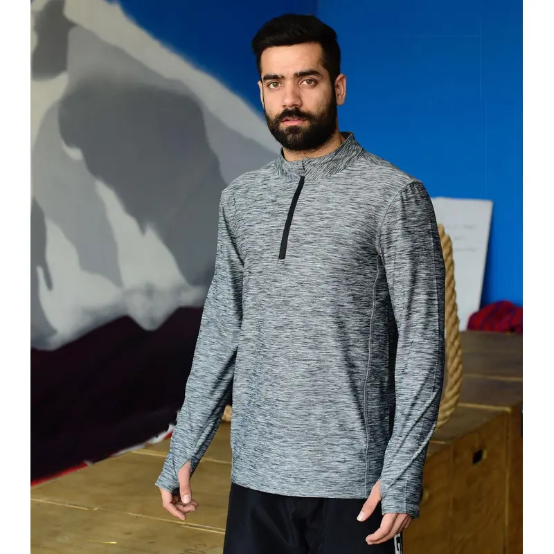 Men's Dry Fit Half Zip Long Sleeve Running TShirtWod Armour | Kibi Sports