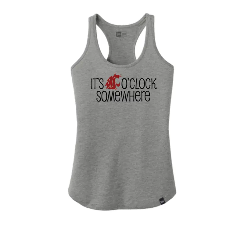 It's Coug O'Clock Somewhere Womens Grey Tank
