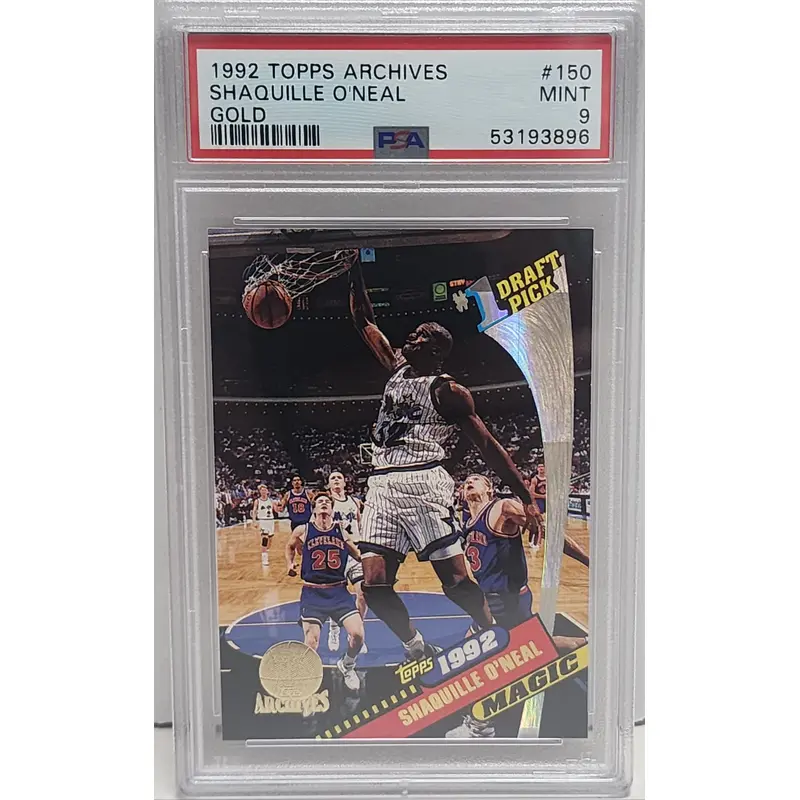 Shaquille O'Neal 1992 Topps Archives Gold #150 PSA 9 Mint