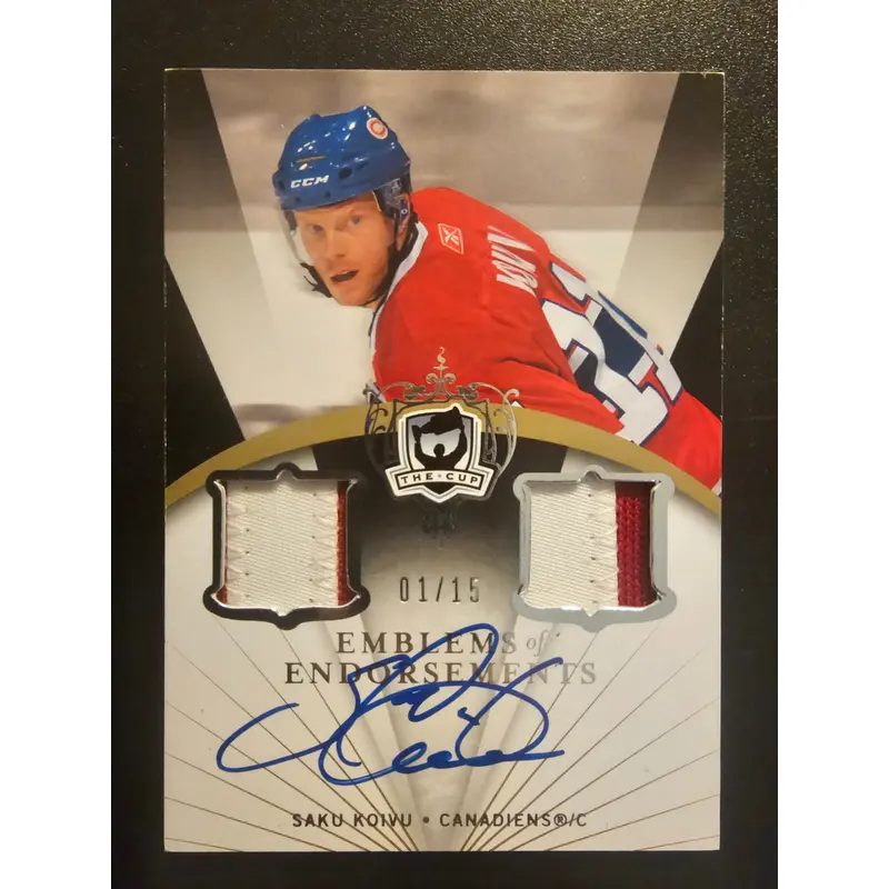 2007-08 Upper Deck The Cup - Emblems of Endorsement - Saku Koivu #EE-SK /15