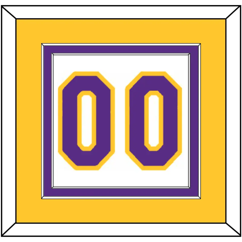 Los Angeles Number - Home White (2002-2018) - Double Mat 4