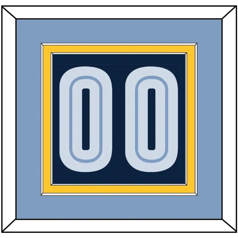 Memphis Number - Road Navy (2004-2010) - Double Mat 3
