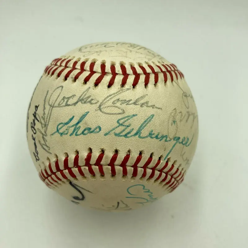 1976 HOF Induction Signed Baseball Rube Marquard Cal Hubbard George Kelly JSA