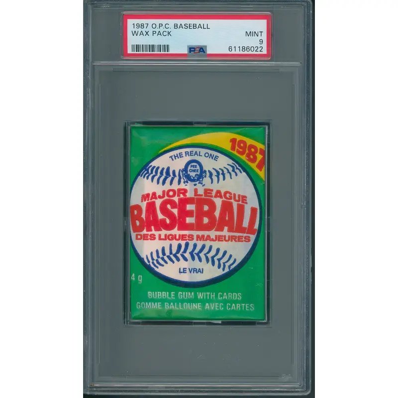 1987 OPC O-Pee-Chee Baseball Unopened Wax Pack PSA 9