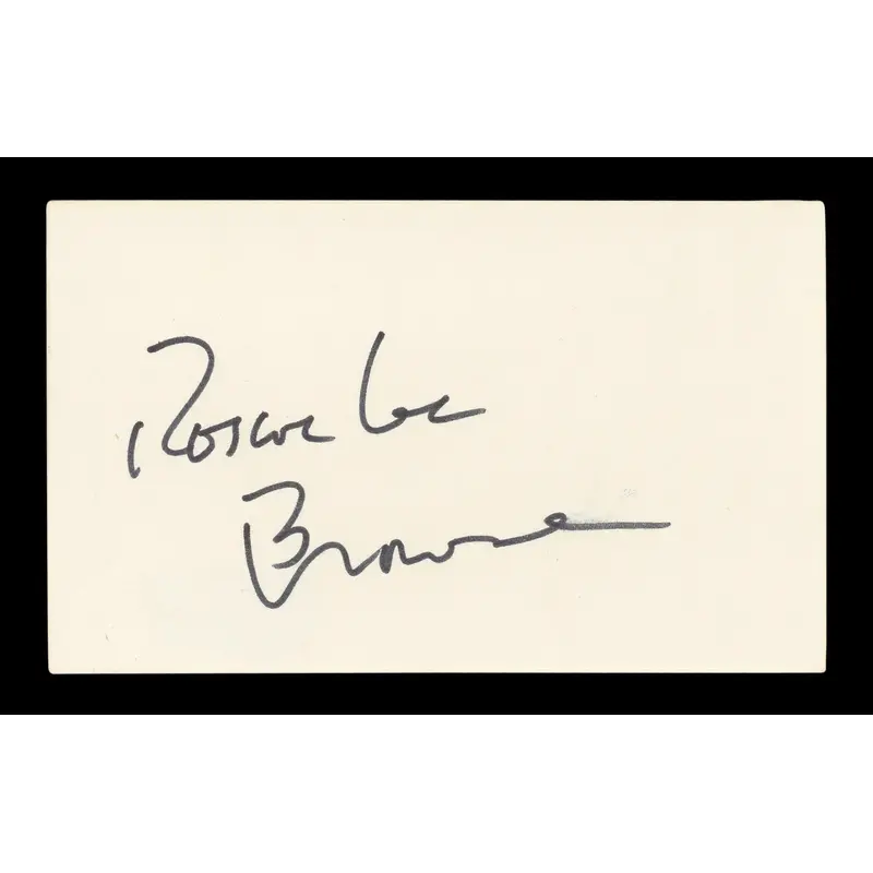 Roscoe Lee Browne Logan's Run Signed 3x5 Index Card Autographed BAS #BM57027