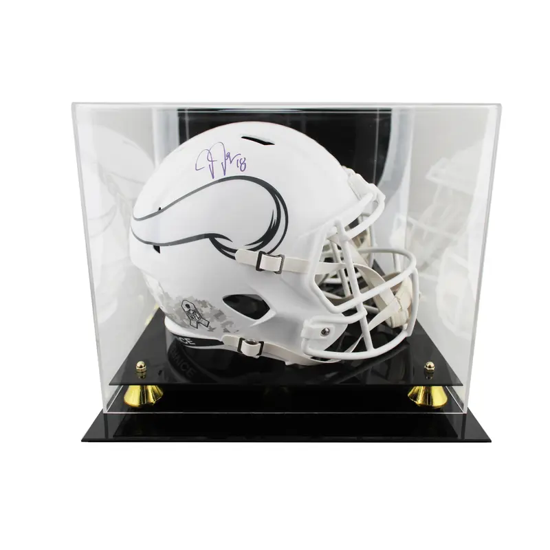 Vikings Justin Jefferson Signed STS III Full Size Speed Rep Helmet W/ Case BAS W