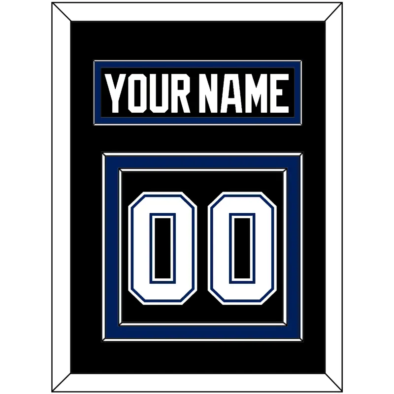 Tampa Bay Nameplate & Number (Back) - Road Black (2001-2007) - Double Mat 2