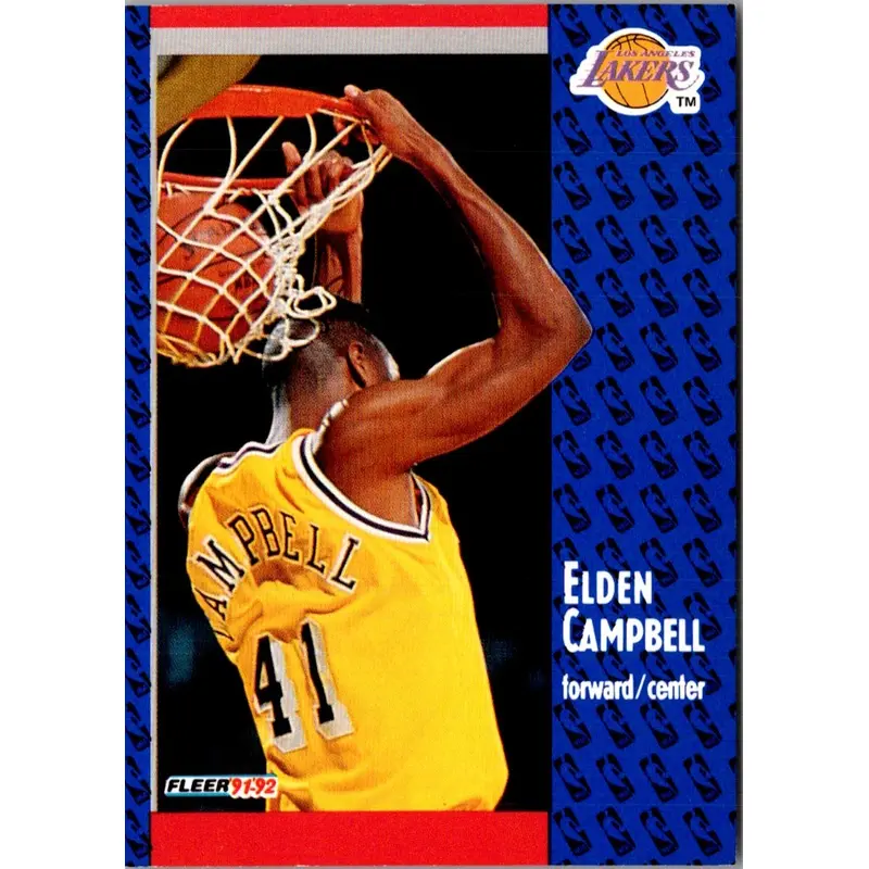 1991 Fleer Elden Campbell #300 Rookie
