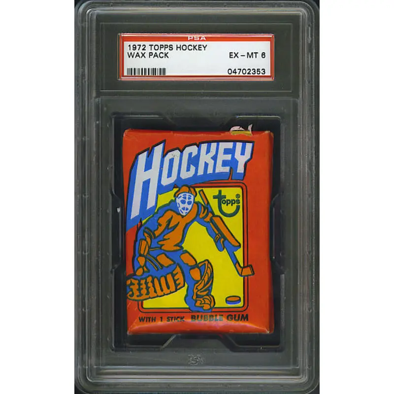 1972/73 Topps Hockey Unopened Wax Pack PSA 6