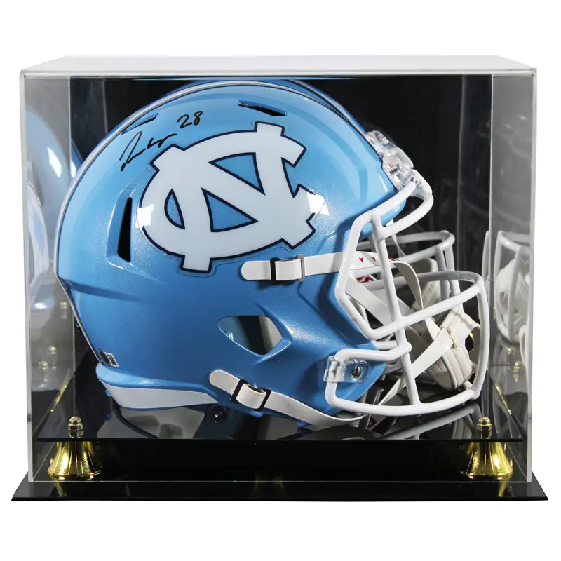 North Carolina Omarion Hampton Signed Full Size Speed Rep Helmet W/ Case BAS Wit