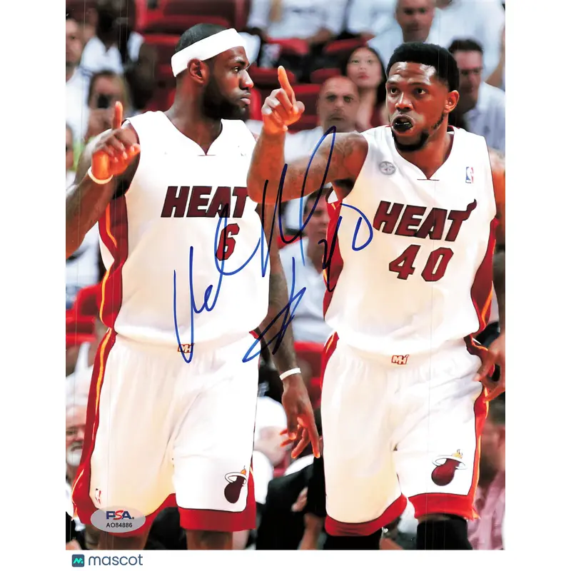 Udonis Haslem Signed 8x10 Photo PSA Miami Heat