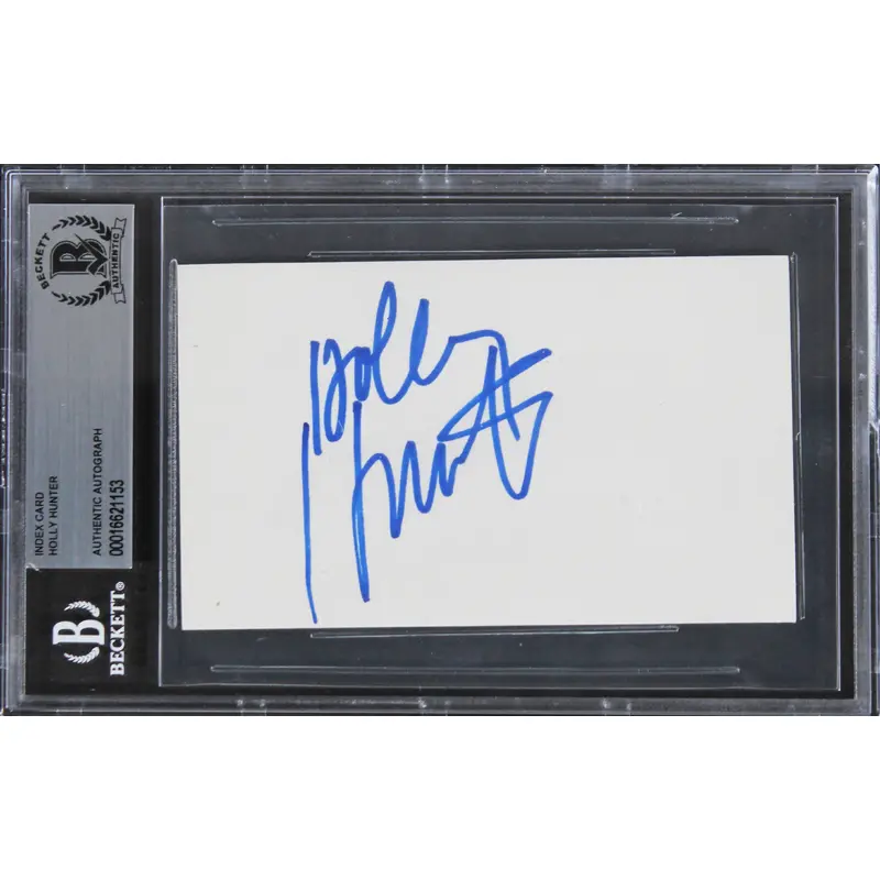 Holly Hunter The Incredibles Authentic Signed 3x5 Index Card BAS Slabbed 1