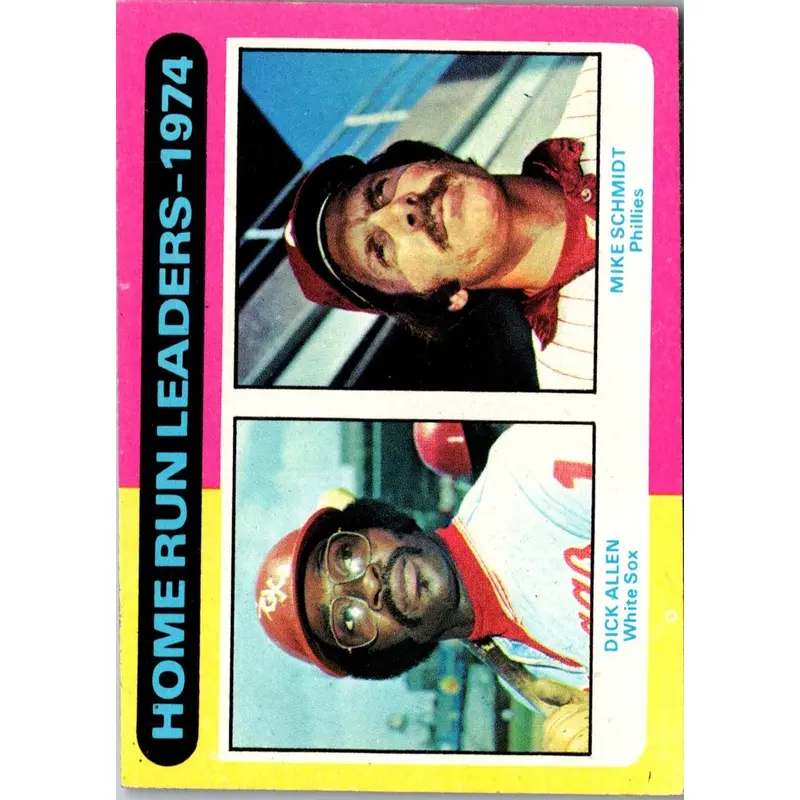1975 Topps 1974 Home Run Leaders - Dick Allen/Mike Schmidt #307
