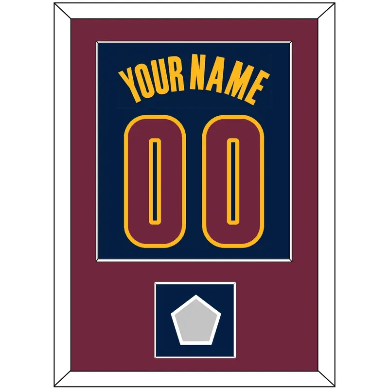 Cleveland Name & Number With Champions Patch - Alternate Blue (2014-2017) - Single Mat 3