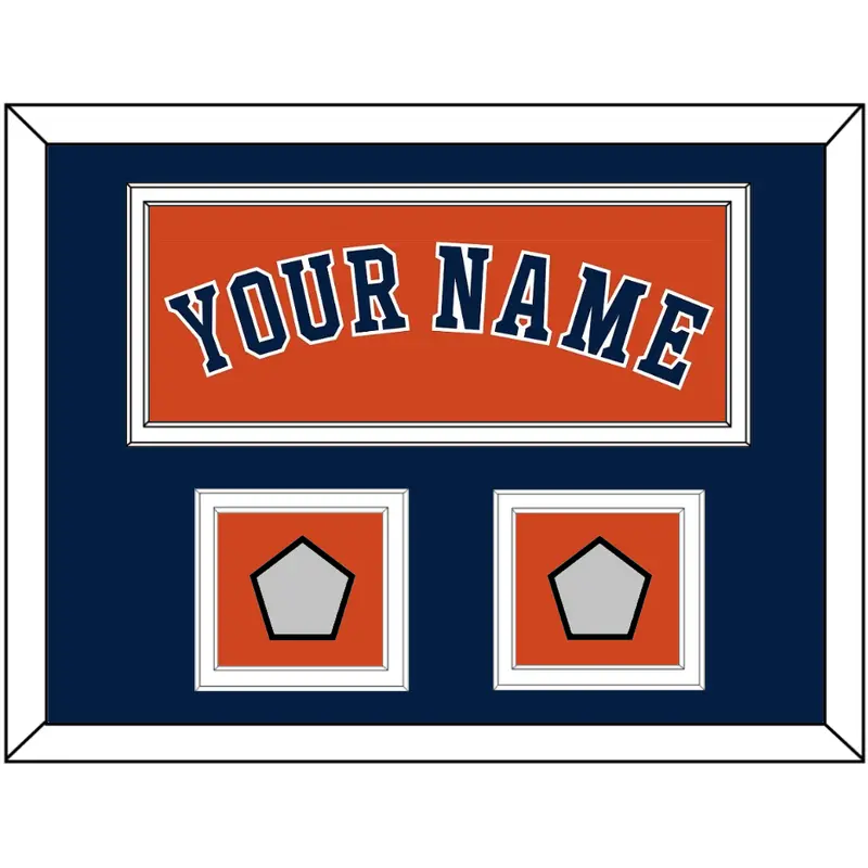 Houston Name & 2 World Series Champions Patches - Alternate Orange - Double Mat 5