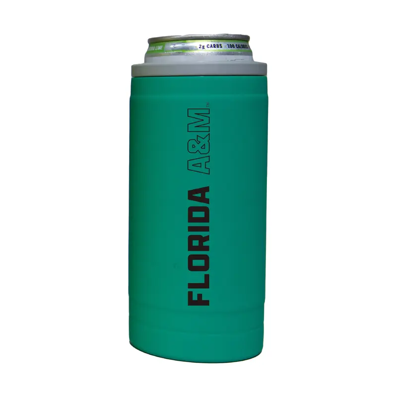Florida A&M 12oz Optic Stacked Soft Touch Slim Coolie